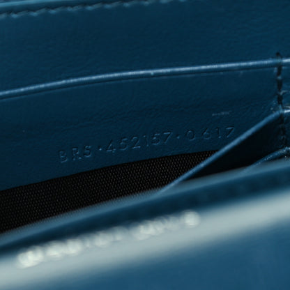 Saint Laurent Calfskin Monogram Sunset Chain Wallet Peacock 7 of 10