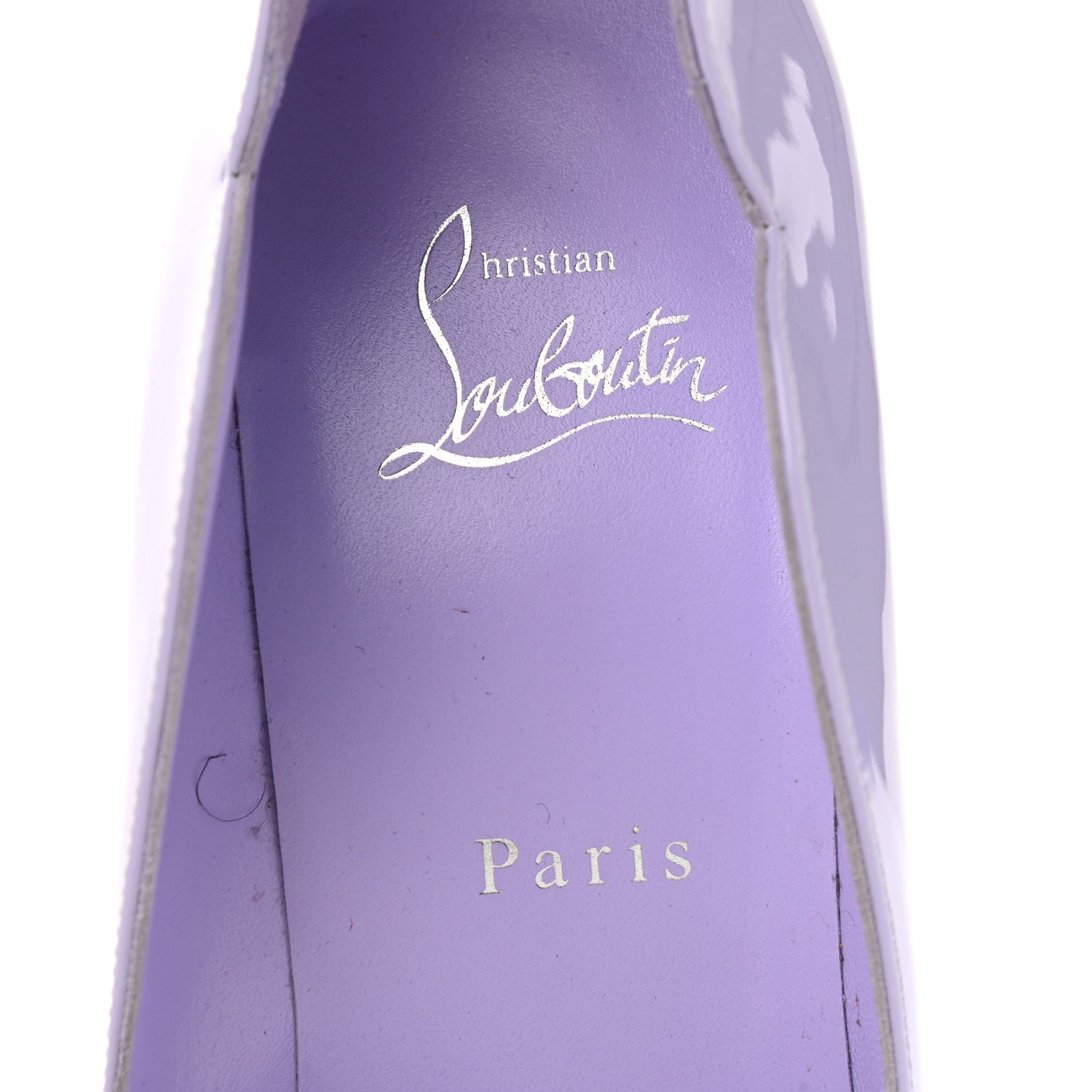 Christian Louboutin Patent Hot Chick 100 Pumps 39 Lilac Smoke 7 of 9