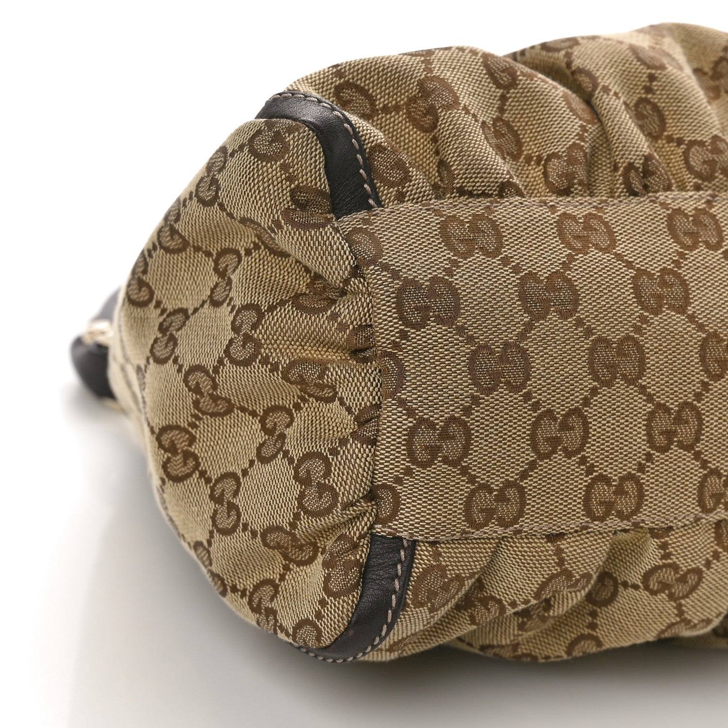 Gucci Monogram Medium D Gold Ring Hobo Dark Brown 9 of 10