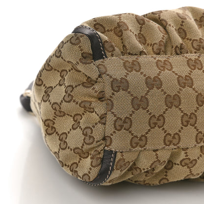 Gucci Monogram Medium D Gold Ring Hobo Dark Brown 9 of 10