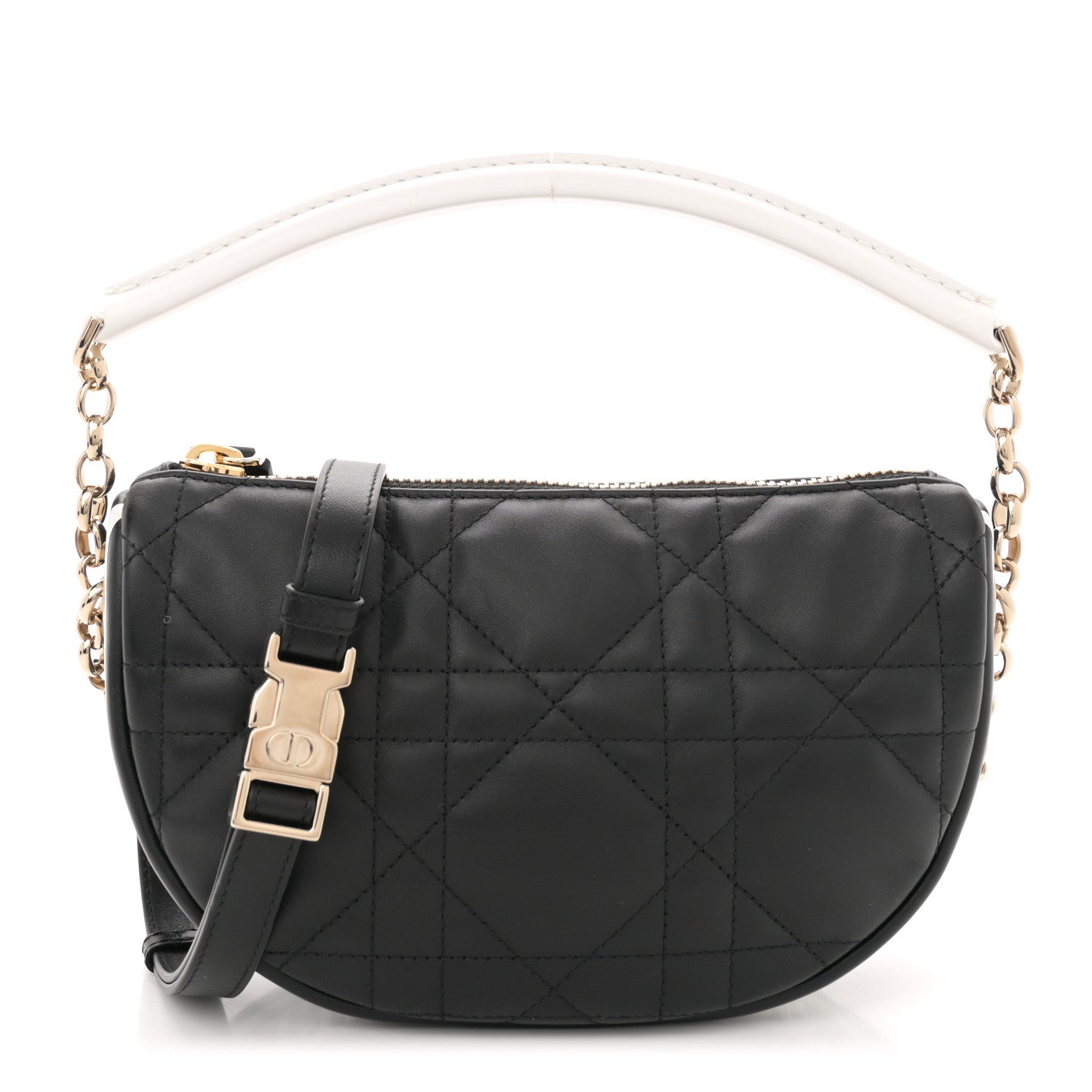 Christian Dior Lambskin Cannage Small Dior Vibe Hobo Bag Black 1 of 10