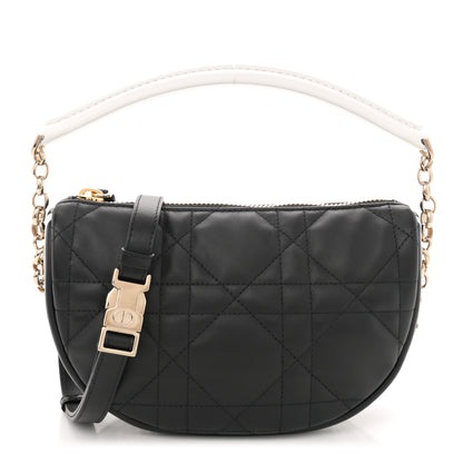 Christian Dior Lambskin Cannage Small Dior Vibe Hobo Bag Black 1 of 10