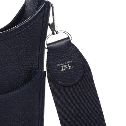 Hermes Taurillon Clemence Evelyne III PM Bleu Nuit 10 of 11