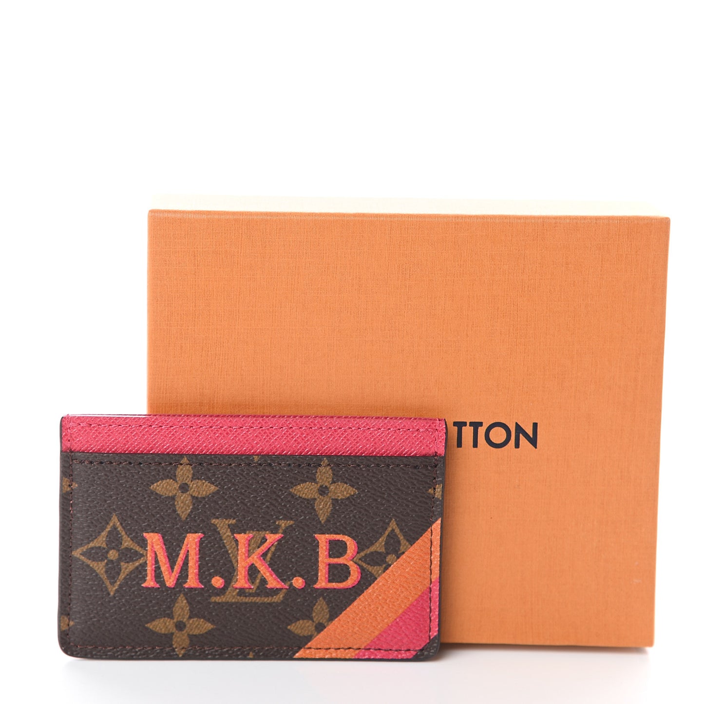 Monogram My LV Heritage Card Holder Orange Fuchsia