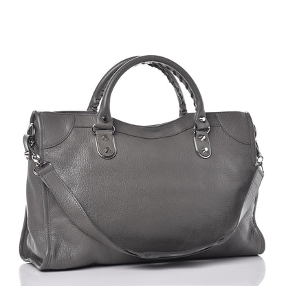 Balenciaga Chevre Silver Metallic Edge Hardware City Gris Acier 4 of 9