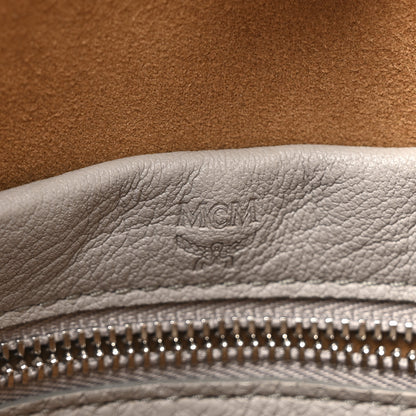 MCM Calfskin Ottomar Monogram Sarah Convertible Hobo Dove 6 of 10