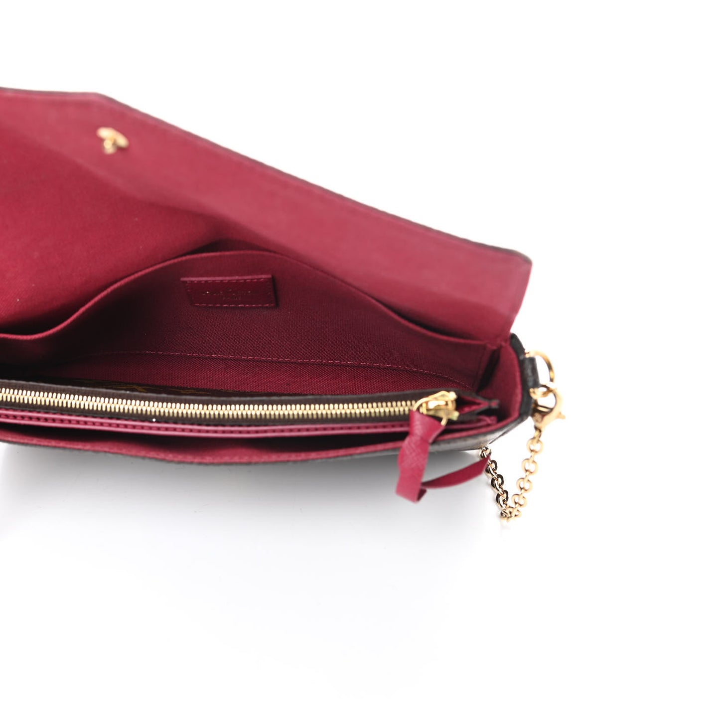 Monogram Pochette Felicie Chain Wallet Fuchsia