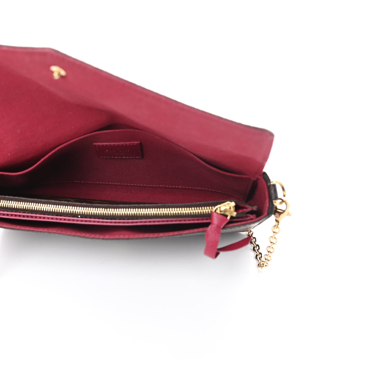 Louis Vuitton Monogram Pochette Felicie Chain Wallet Fuchsia 6 of 16