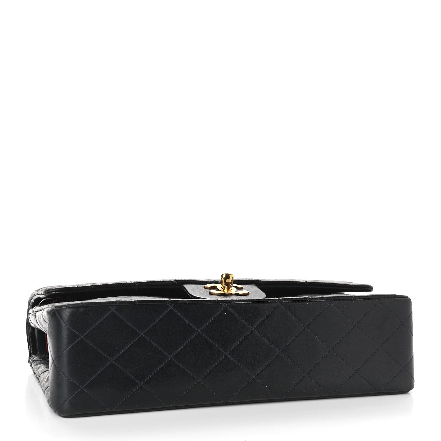 Chanel Lambskin Quilted Medium Double Flap Navy 13 of 15