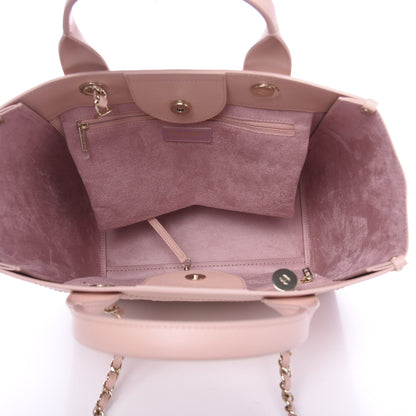 Chanel Caviar Small Studded Deauville Tote Light Pink 4 of 9