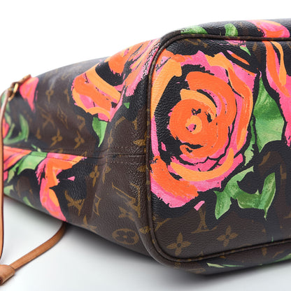 Louis Vuitton Monogram Roses Neverfull MM 7 of 15