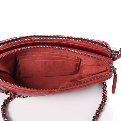 Chanel Caviar Quilted Small Clutch With Chain Red 10 of 11