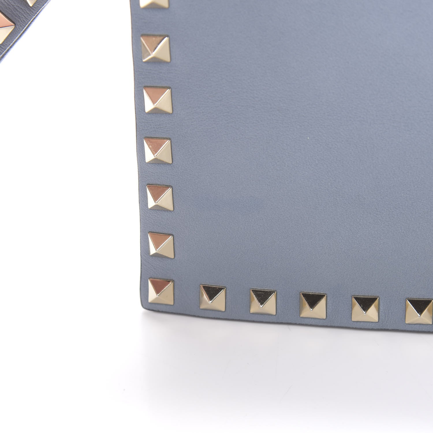 Valentino Garavani Nappa Rockstud Wristlet Clutch Grey 10 of 12