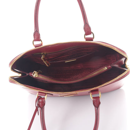 Prada Saffiano Lux Large Promenade Tote Cherry 5 of 13