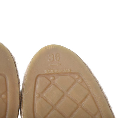 Chanel Canvas Grosgrain CC Espadrilles 36 Beige Black 6 of 9