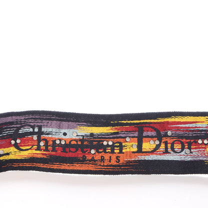 Christian Dior Canvas Embroidered Studded Rainbow Shoulder Strap 3 of 4