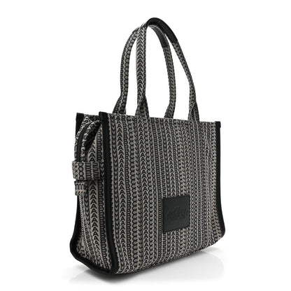 Marc Jacobs Cotton Jacquard Monogram Large The Traveler Tote Bag Beige Multicolor 3 of 8