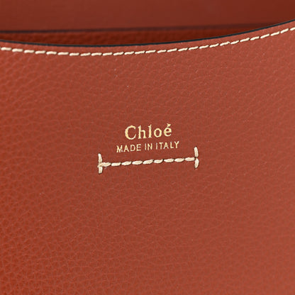 Chloe Grained Calfskin Small Darryl Saddle Crossbody Bag Sepia Brown 6 of 11