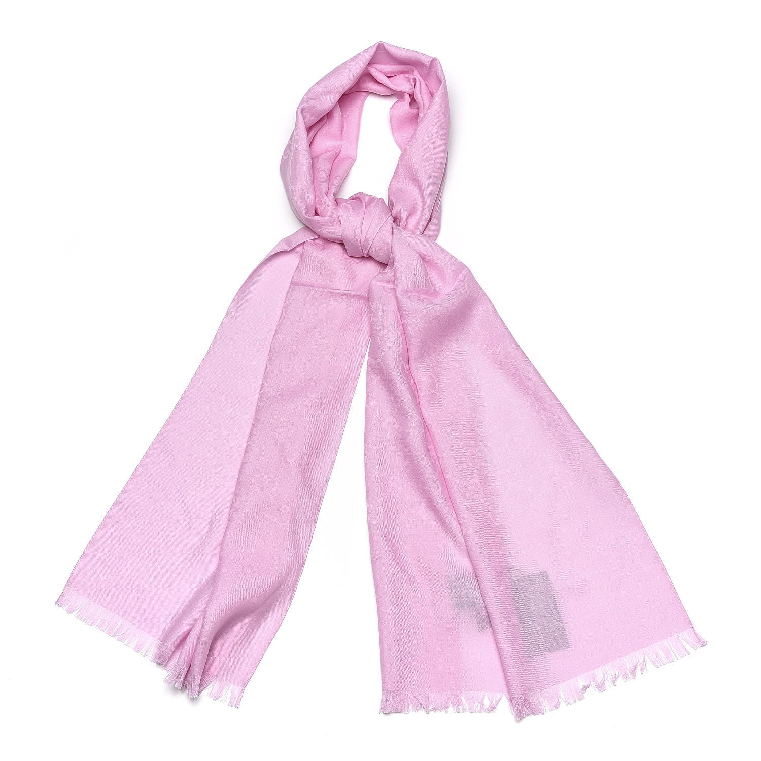 Gucci Wool Silk GG Monogram GGNat Scarf Rose 1 of 6