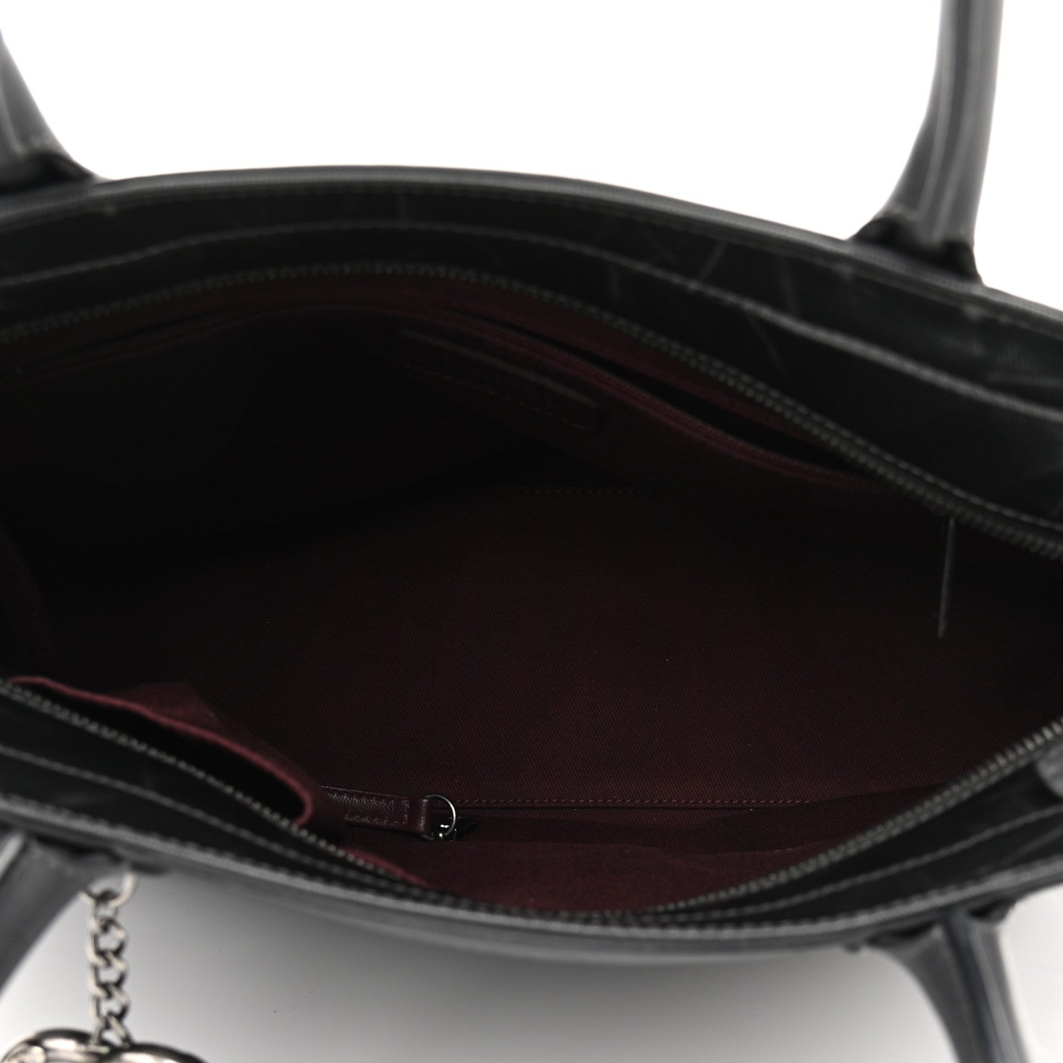 Chanel Calfskin Coated Canvas Quilted Tote Black 4 of 14