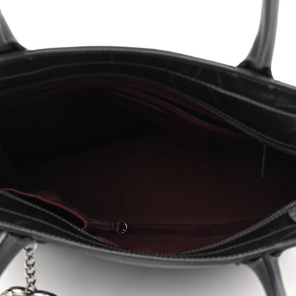 Chanel Calfskin Coated Canvas Quilted Tote Black 4 of 14
