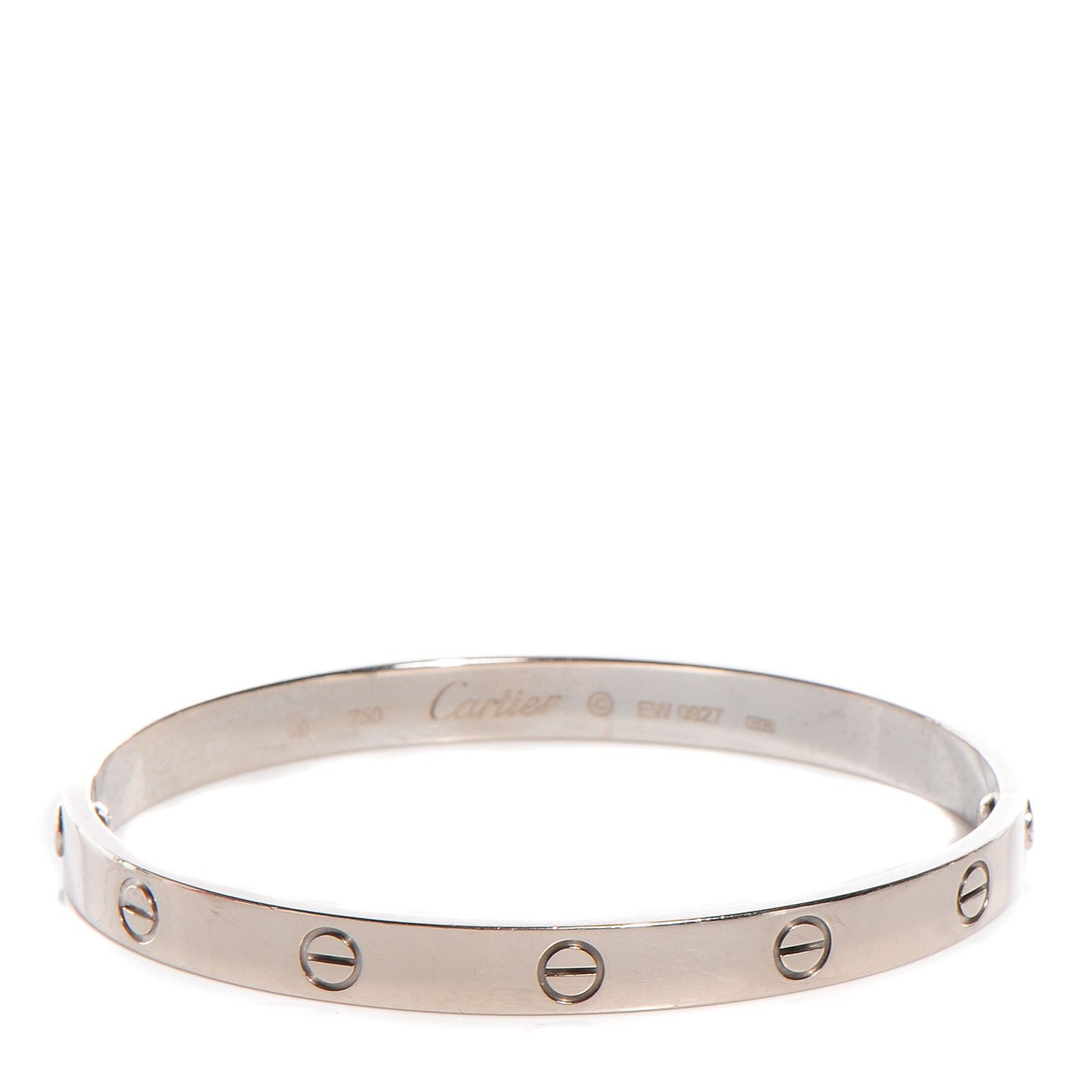 18K White Gold LOVE Bracelet 19