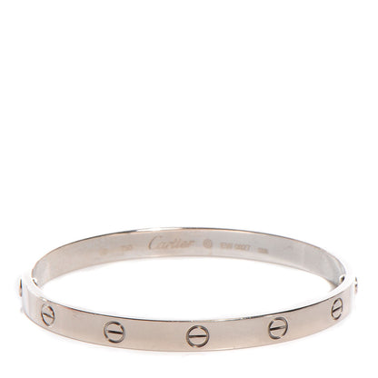 Cartier 18K White Gold LOVE Bracelet 19 1 of 5
