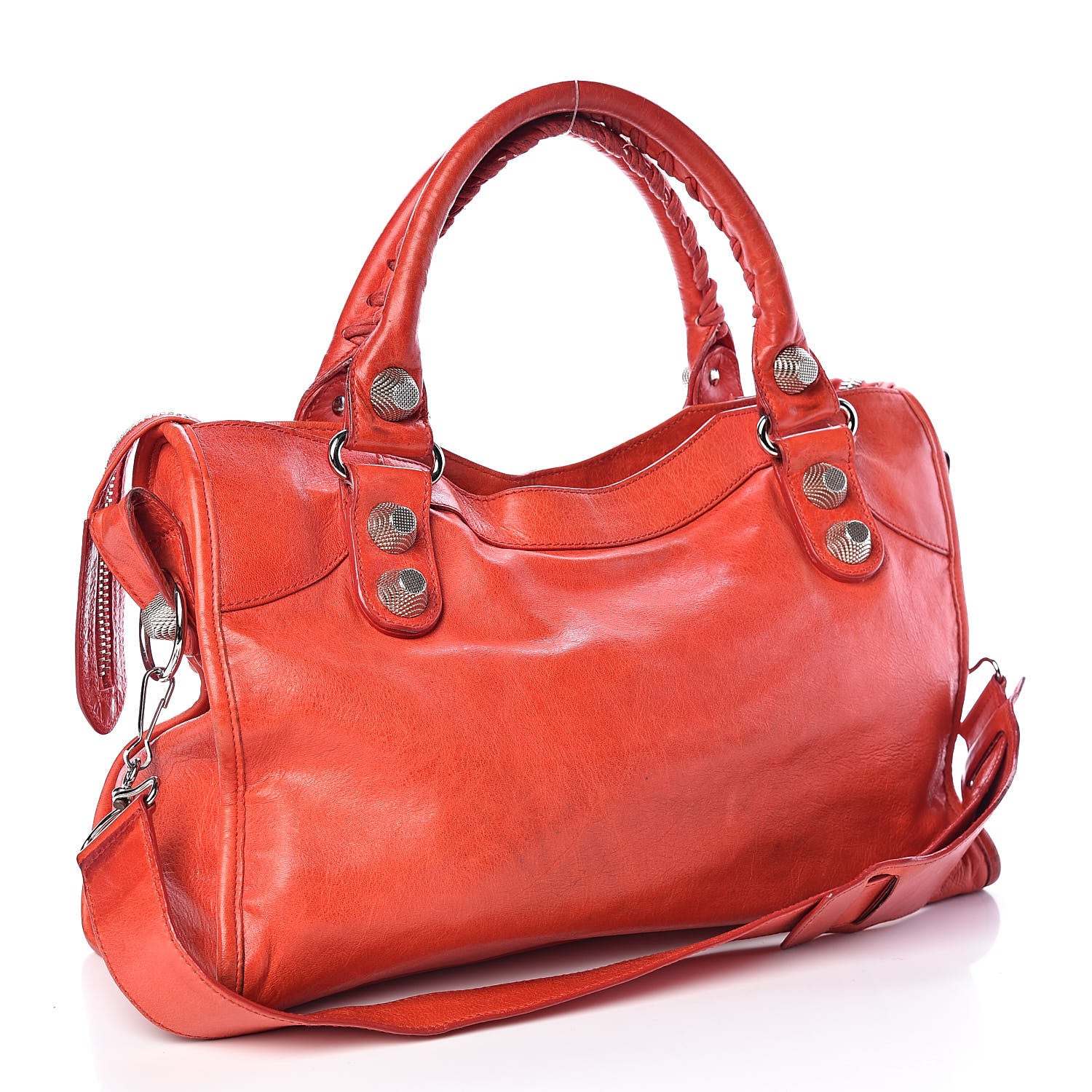 Balenciaga Chevre Giant 21 Silver Hardware City Tomate 3 of 24