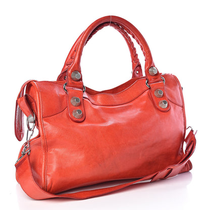 Balenciaga Chevre Giant 21 Silver Hardware City Tomate 3 of 24