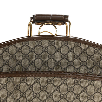 Gucci GG Supreme Monogram Azalea Calfskin Retro Interlocking G Hanger Garment Bag Beige Ebony Brown Sugar 7 of 9