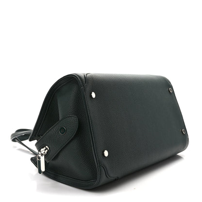 Loro Piana Grained Calfskin Medium Sesia Dark Green 5 of 10