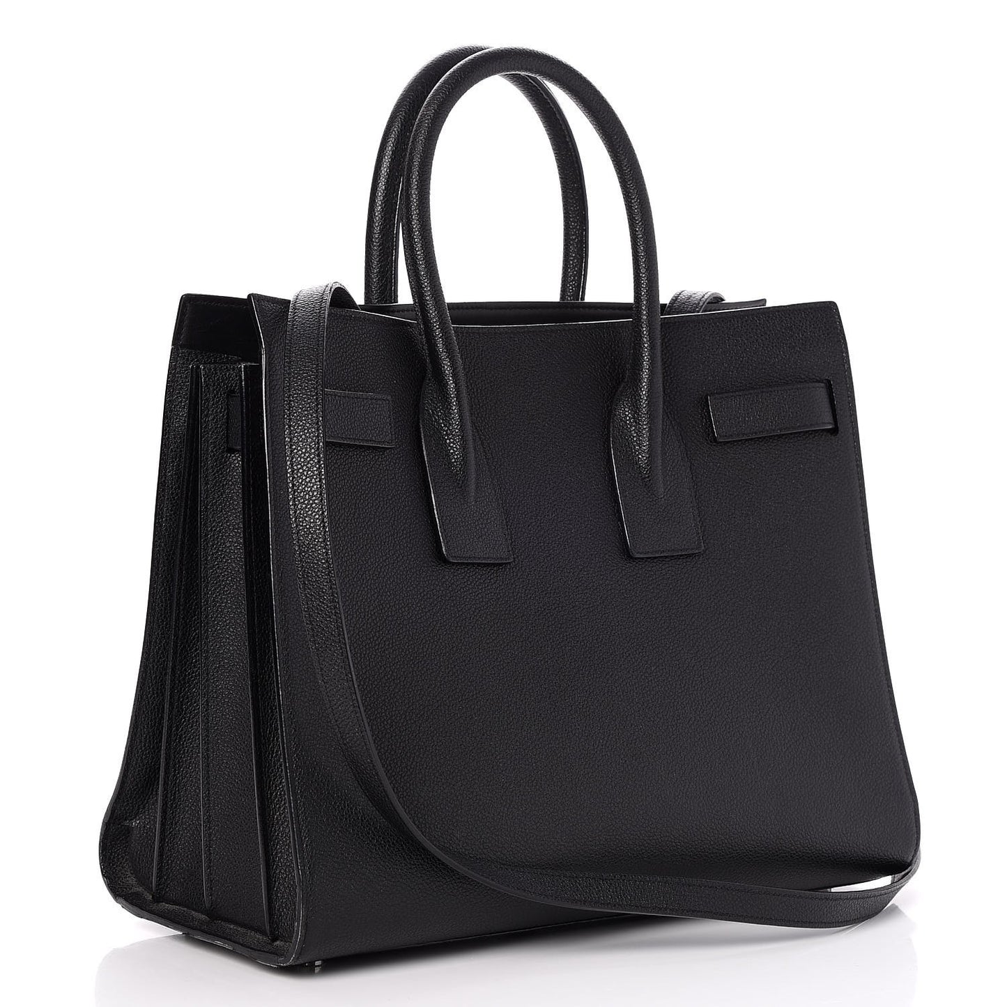 Grained Calfskin Small Sac De Jour Black