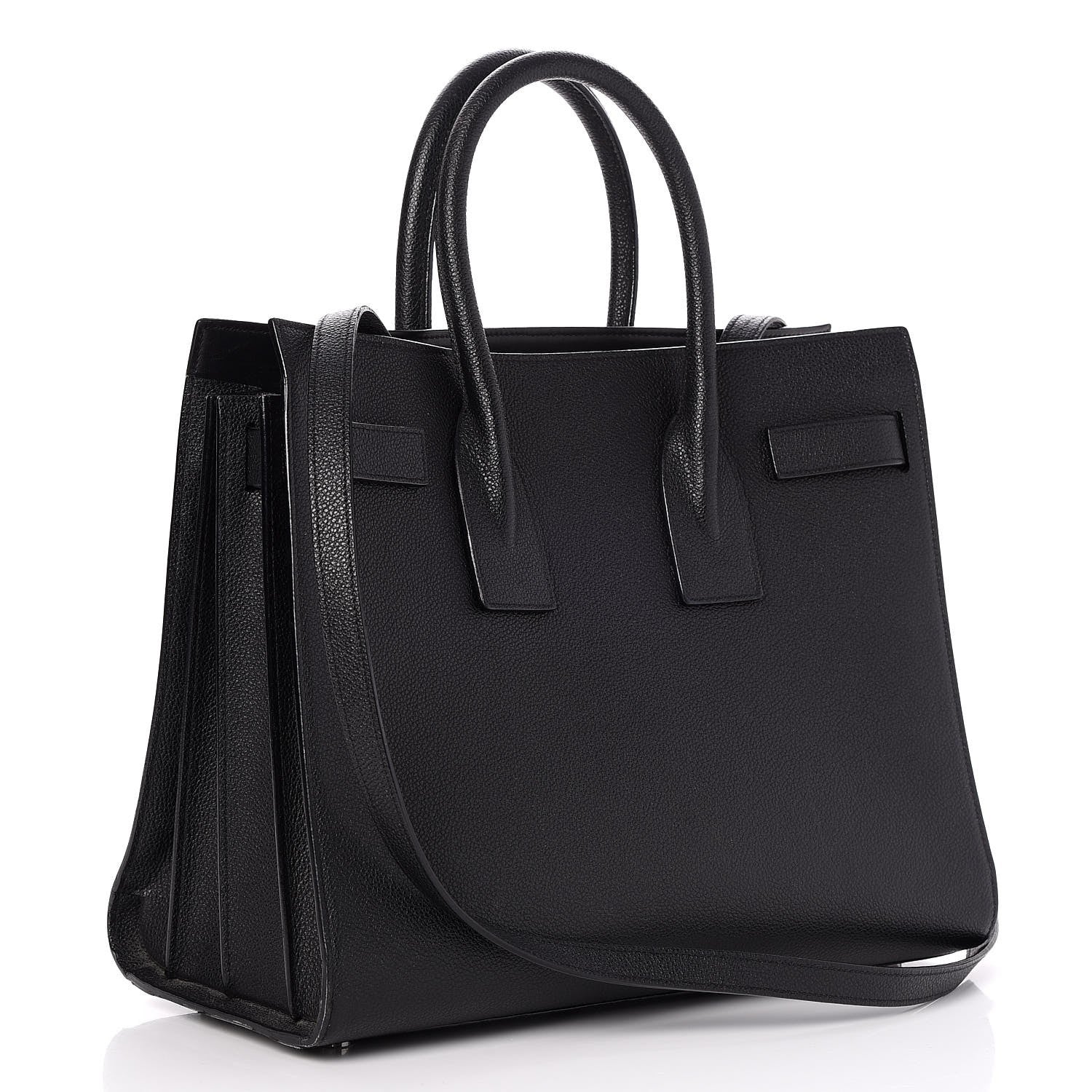 Saint Laurent Grained Calfskin Small Sac De Jour Black 3 of 7