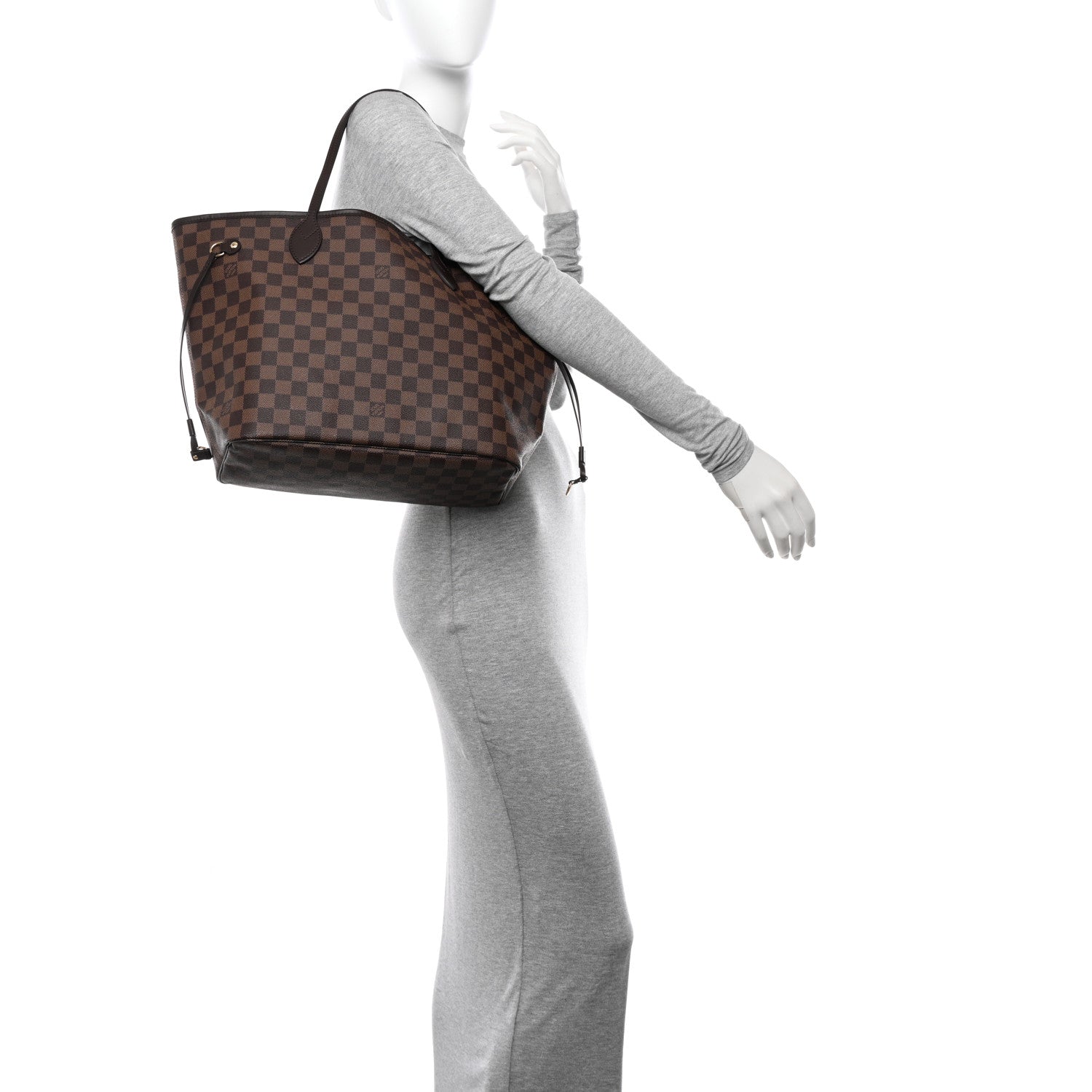 Louis Vuitton Damier Ebene Neo Neverfull MM Rose Ballerine 2 of 11