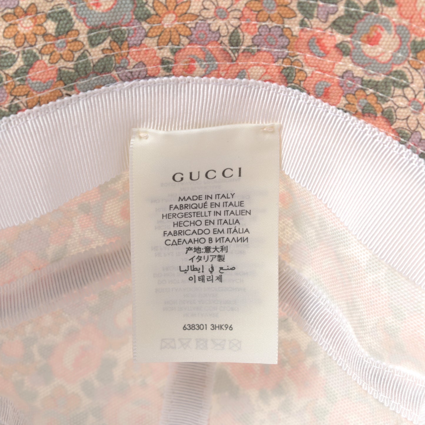 X LIBERTY OF LONDON Canvas Infinity Abbey Bucket Hat M Perfect Pink Ivory