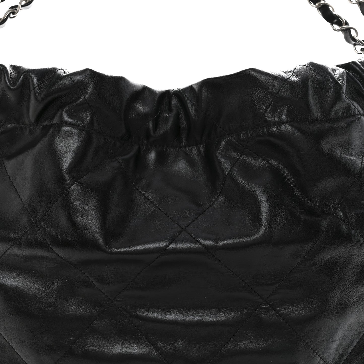 Shiny Calfskin Quilted Chanel 22 Black
