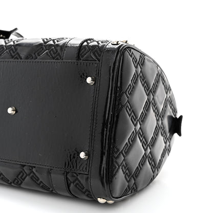 Versace Patent Quilted Snap Out Of It Bag Black 9 of 9