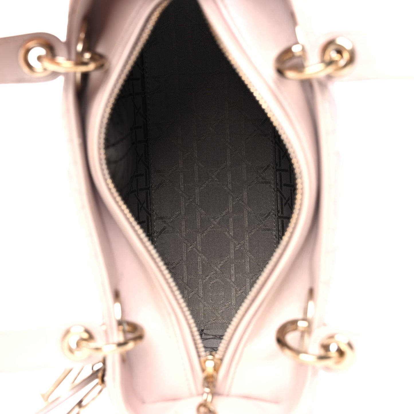 Pearly Lambskin Cannage Medium Lady Dior Lotus