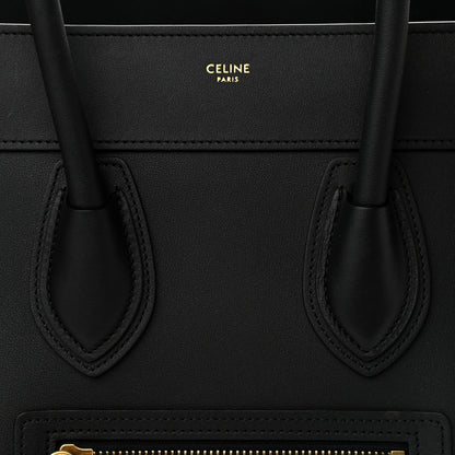 Celine Smooth Calfskin Micro Luggage Black 8 of 12