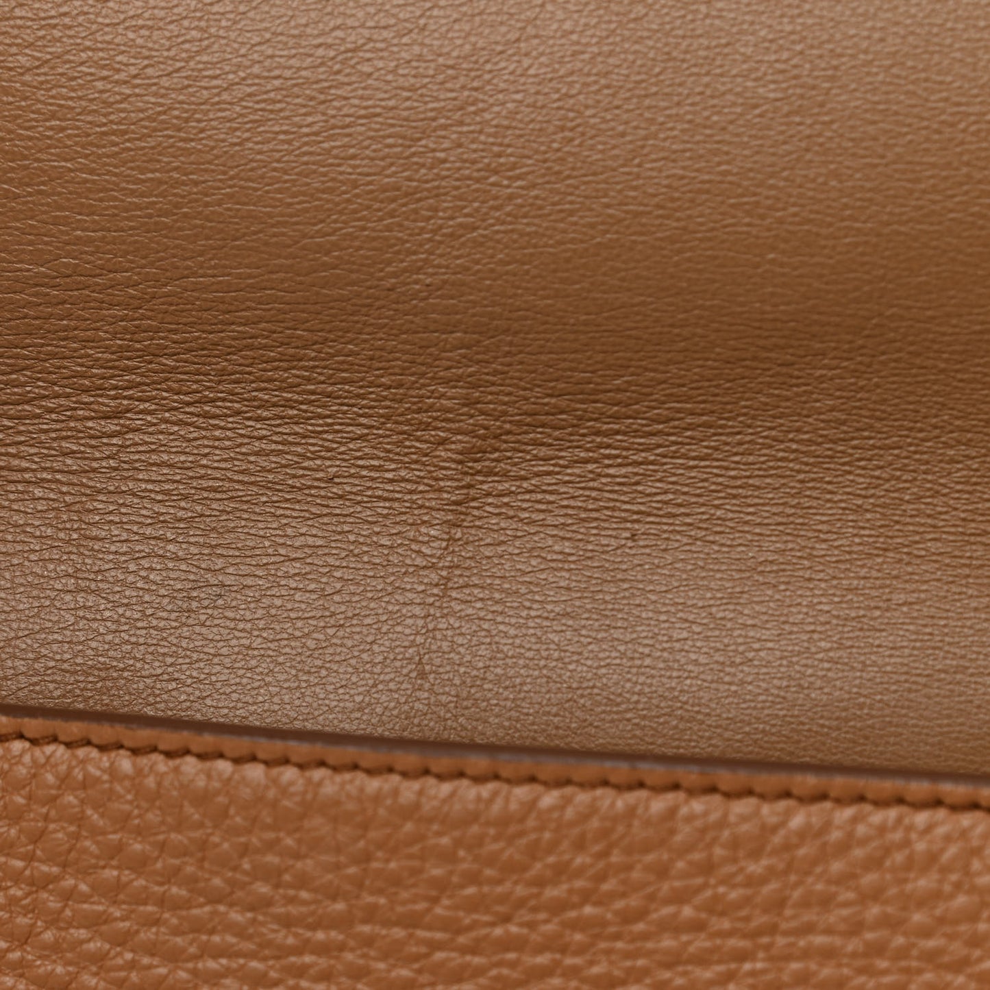 Vitello Daino Flap Shoulder Bag Caramel