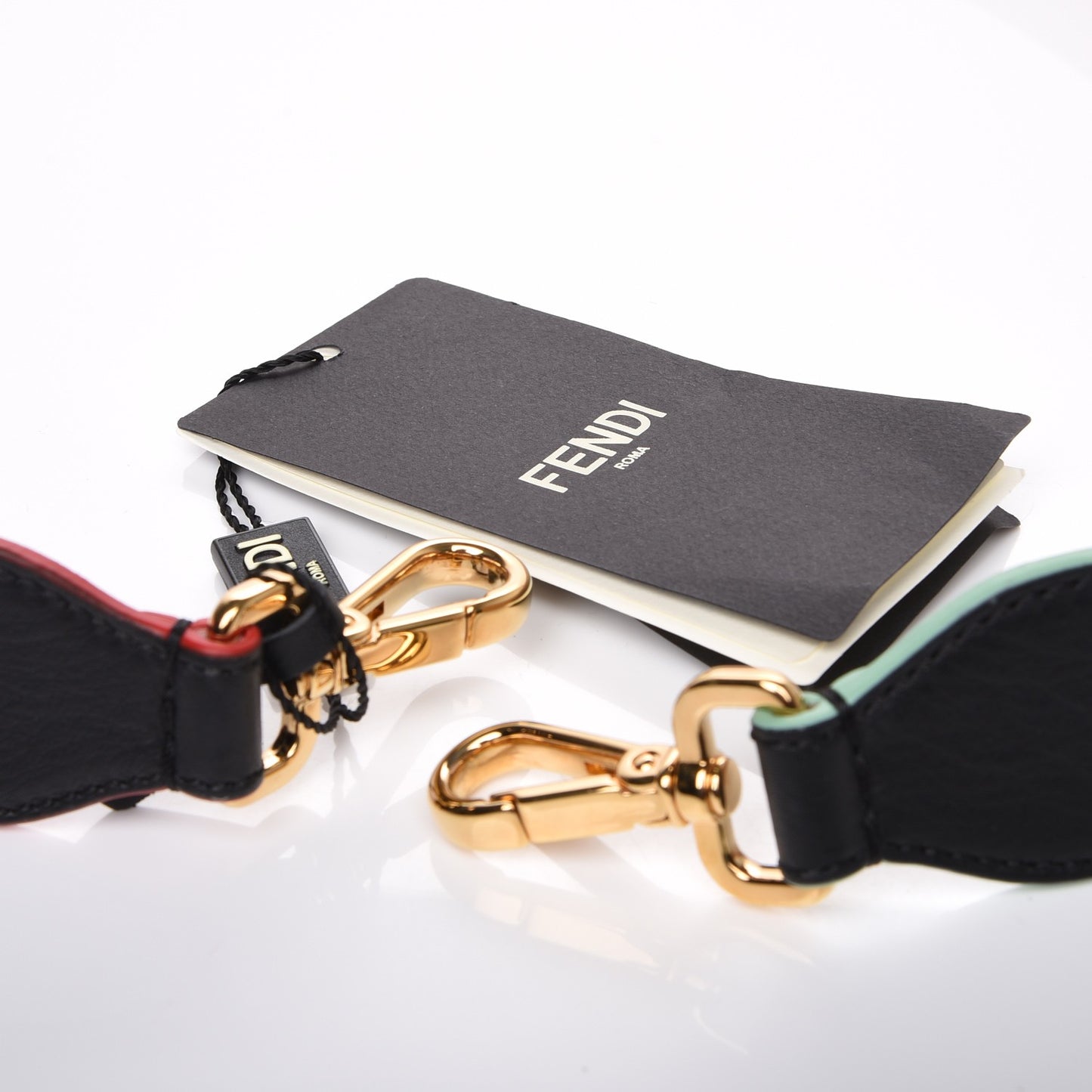 Vitello Dolce Tri-Color Buttoned Strap You Black Peonia Cuoio