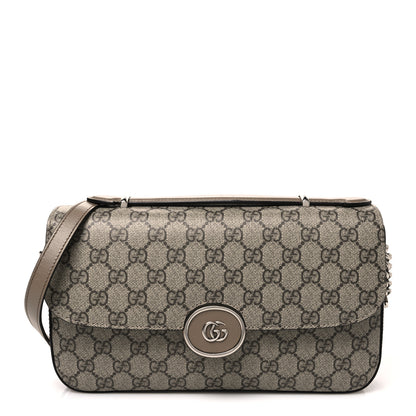 Gucci GG Supreme Monogram Petite GG Top Handle Shoulder Bag Beige Ebony 1 of 10