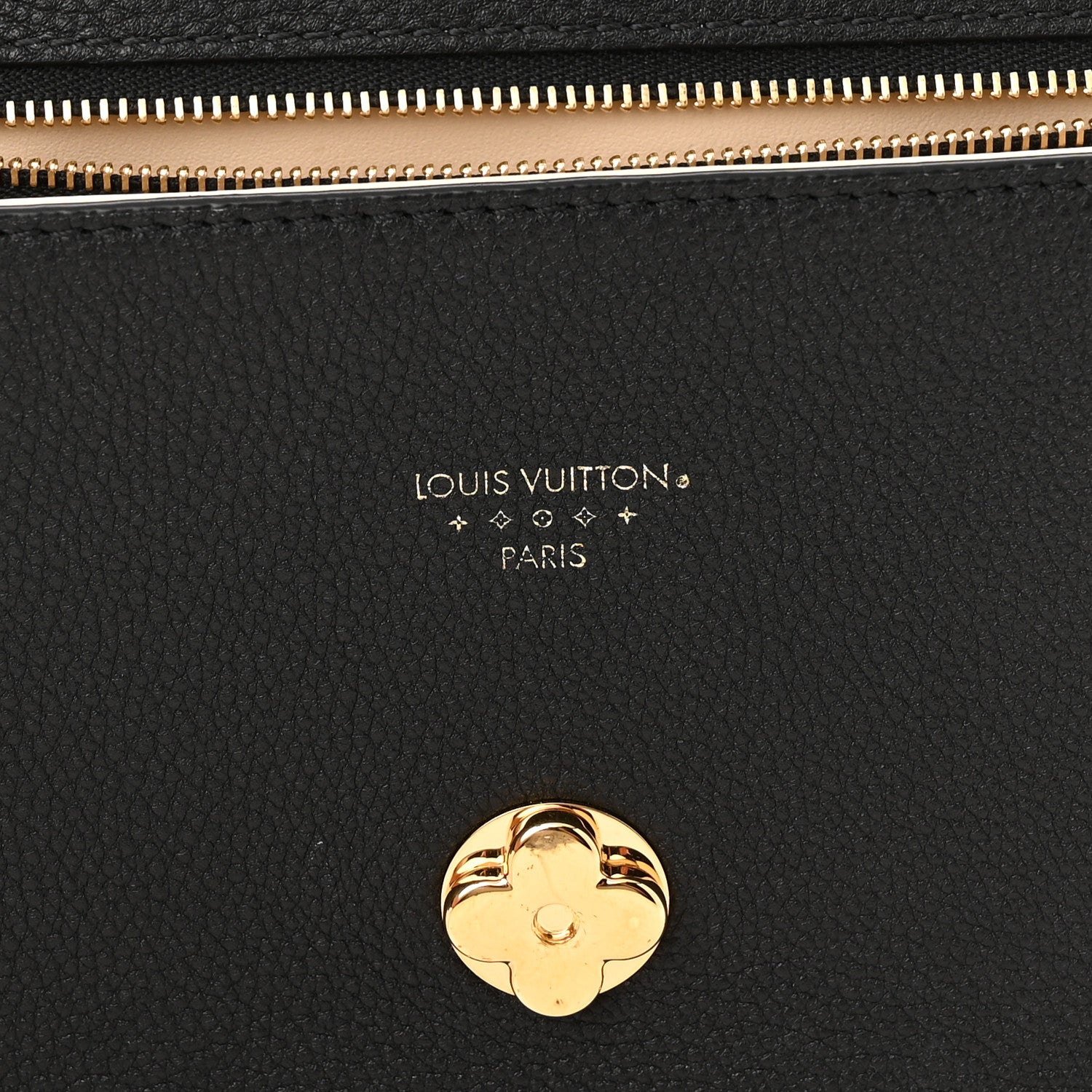Louis Vuitton Grained Calfskin LV Pont 9 Soft MM Black 6 of 10