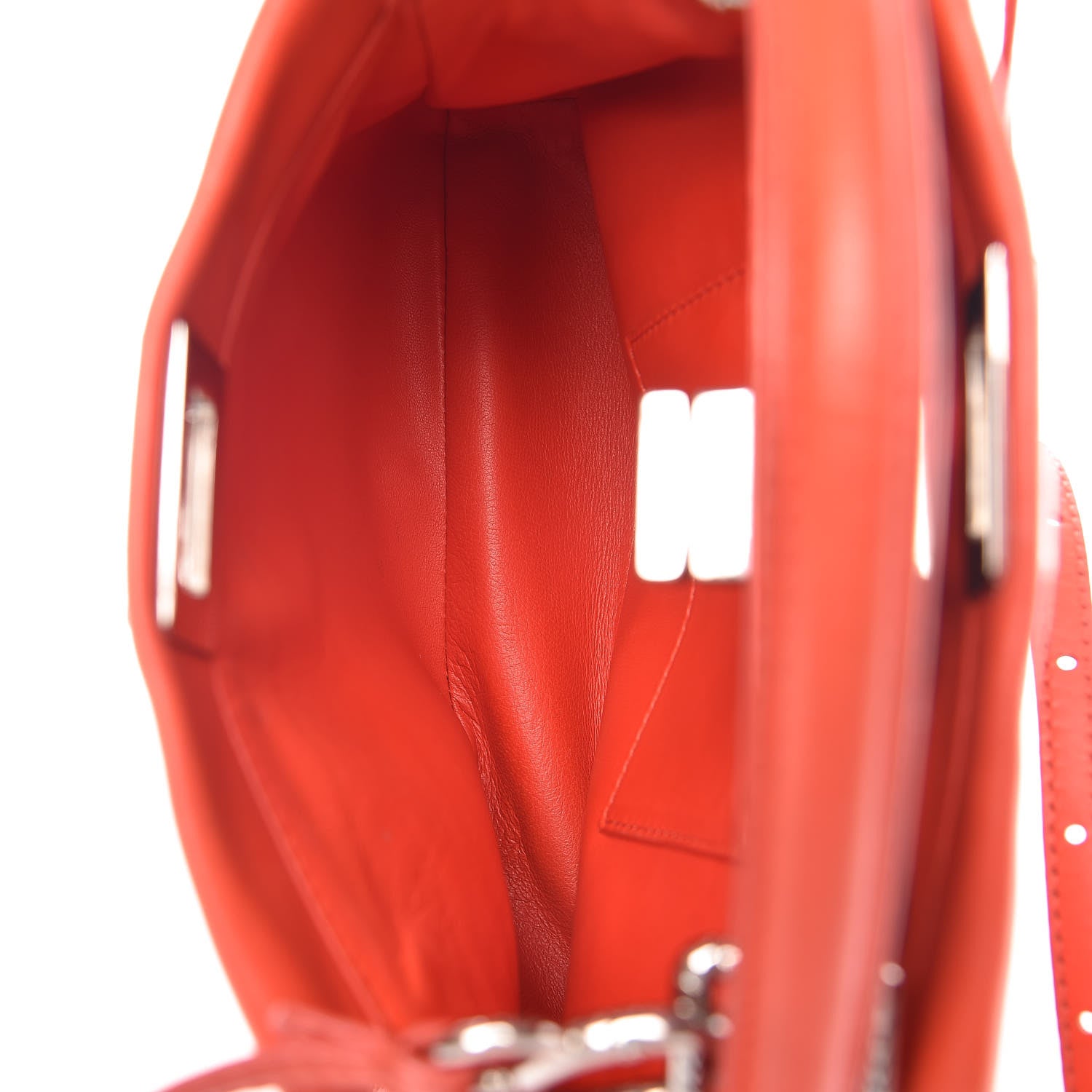 Fendi Nappa Mini Peekaboo Iconic Satchel Papavero 6 of 21