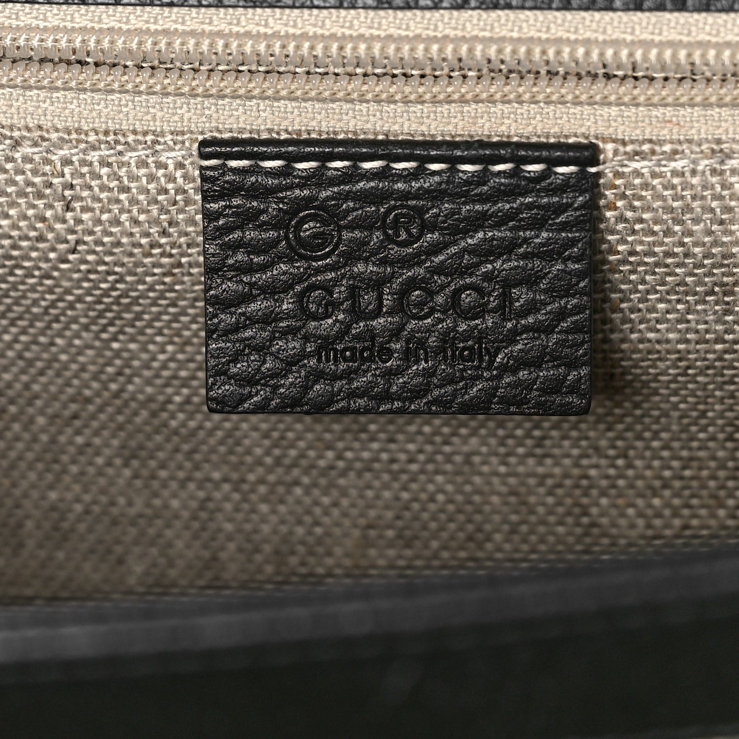 Dollar Calfskin Interlocking G Shoulder Bag Black
