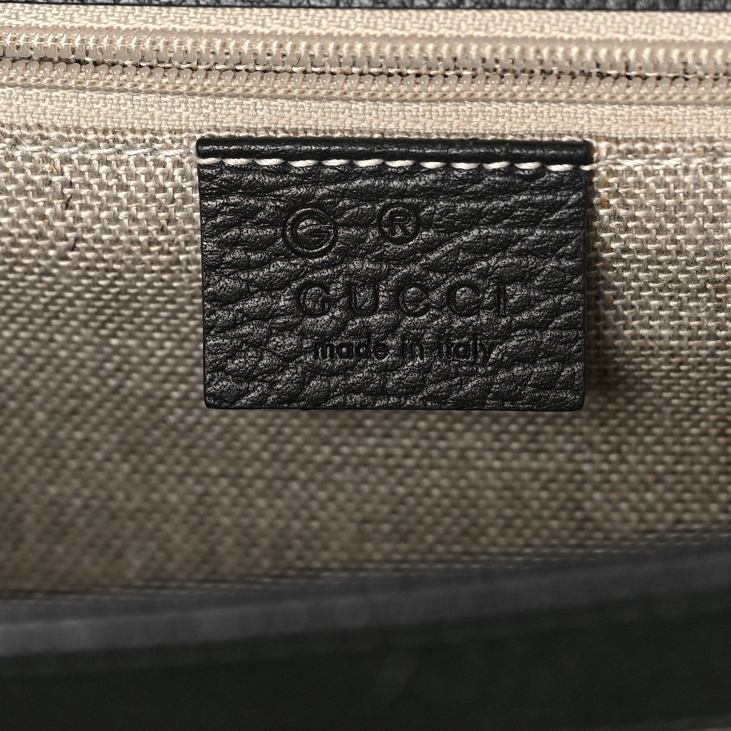 Gucci Dollar Calfskin Interlocking G Shoulder Bag Black 6 of 9