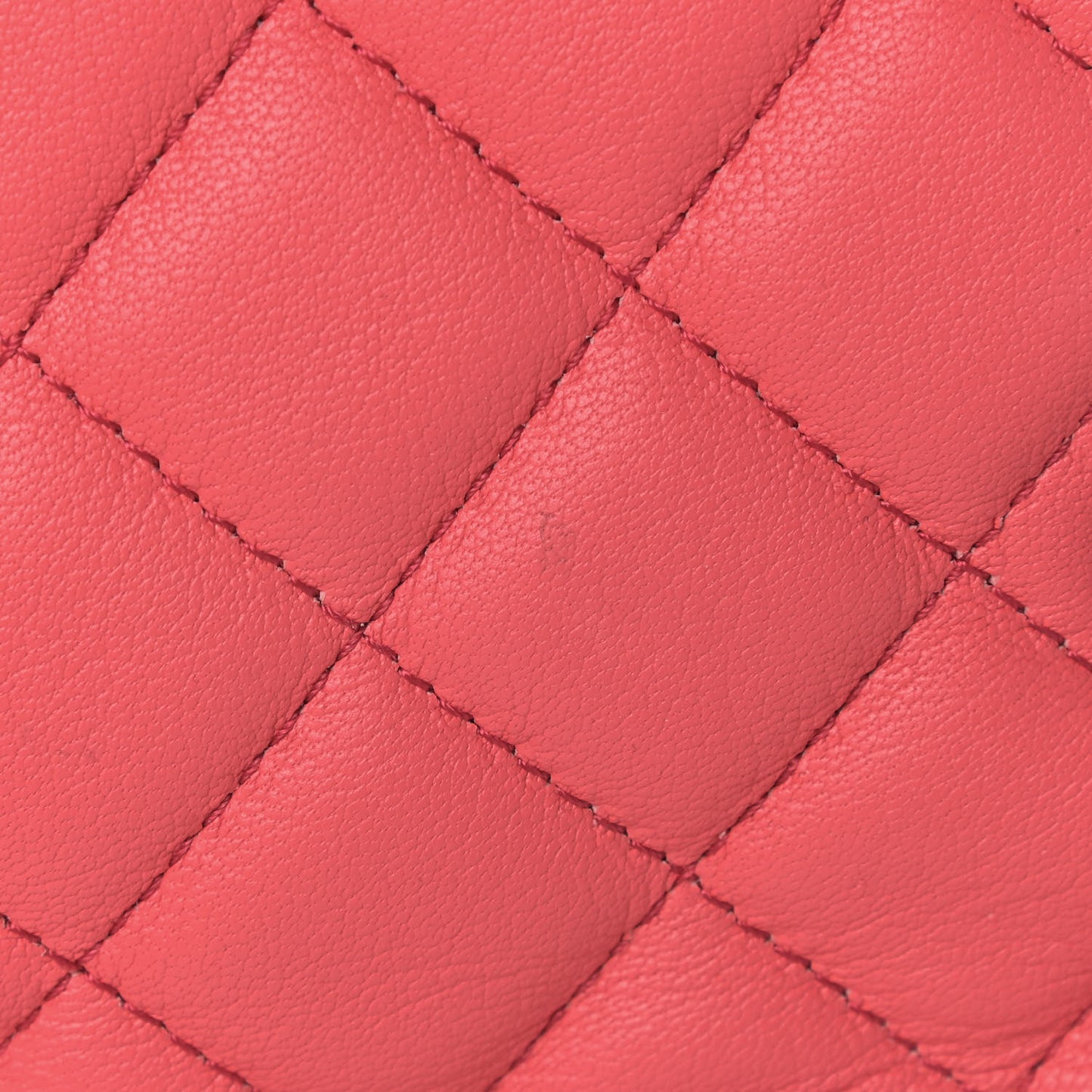 Lambskin Quilted Large Natural CC Flap Dark Pink