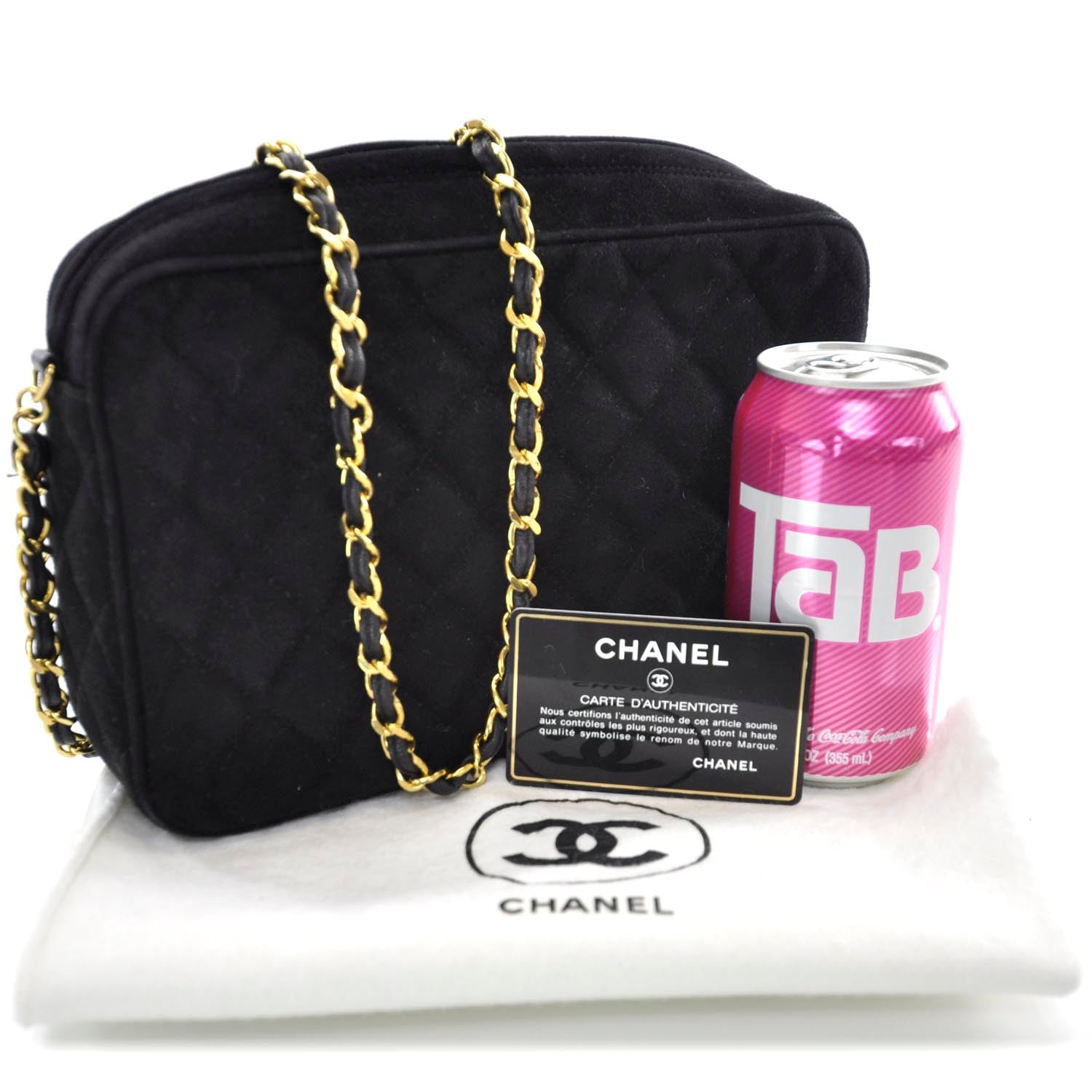 Chanel Suede Tassel Camera Case Black 3 of 11