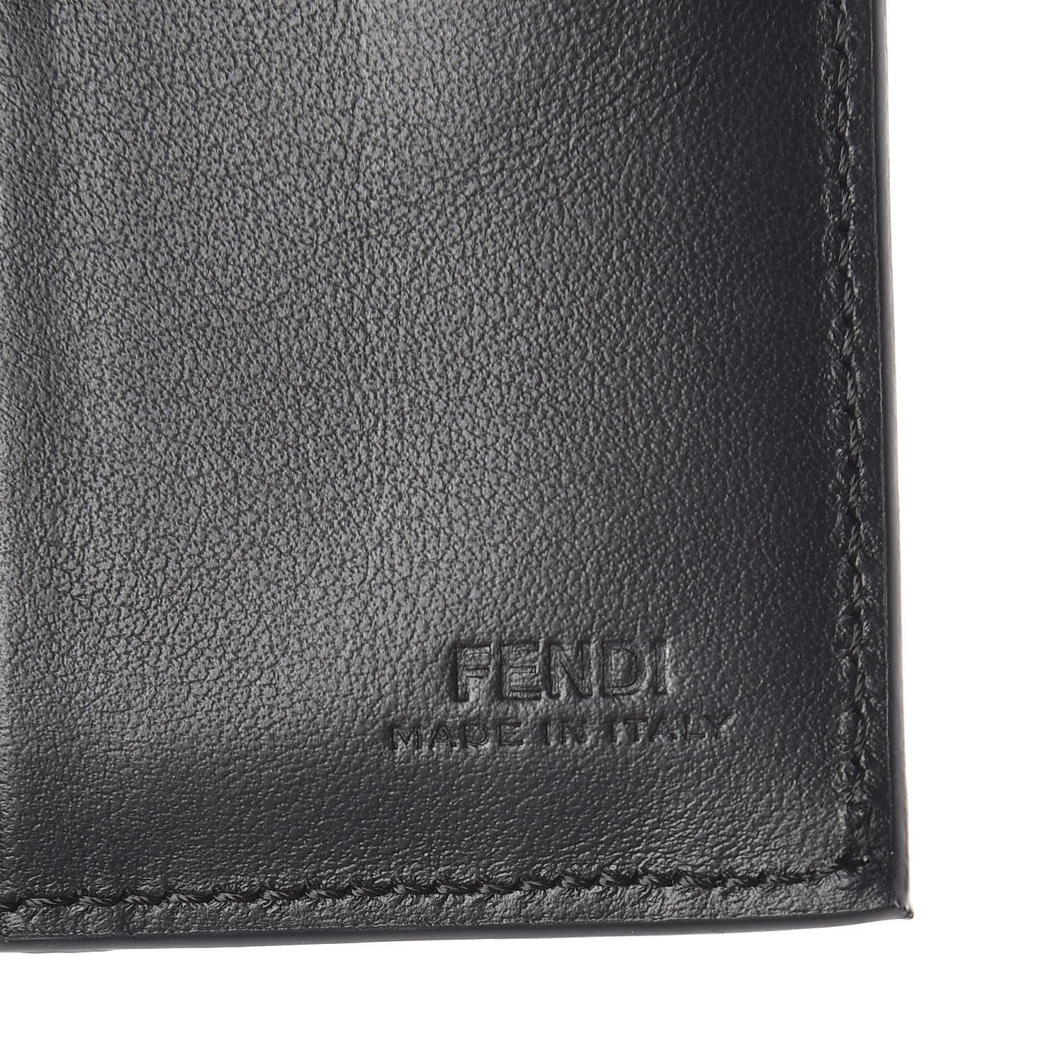 Fendi Vitello Liberty Lucido F is Fendi Compact Bi-Fold Wallet Black 6 of 7