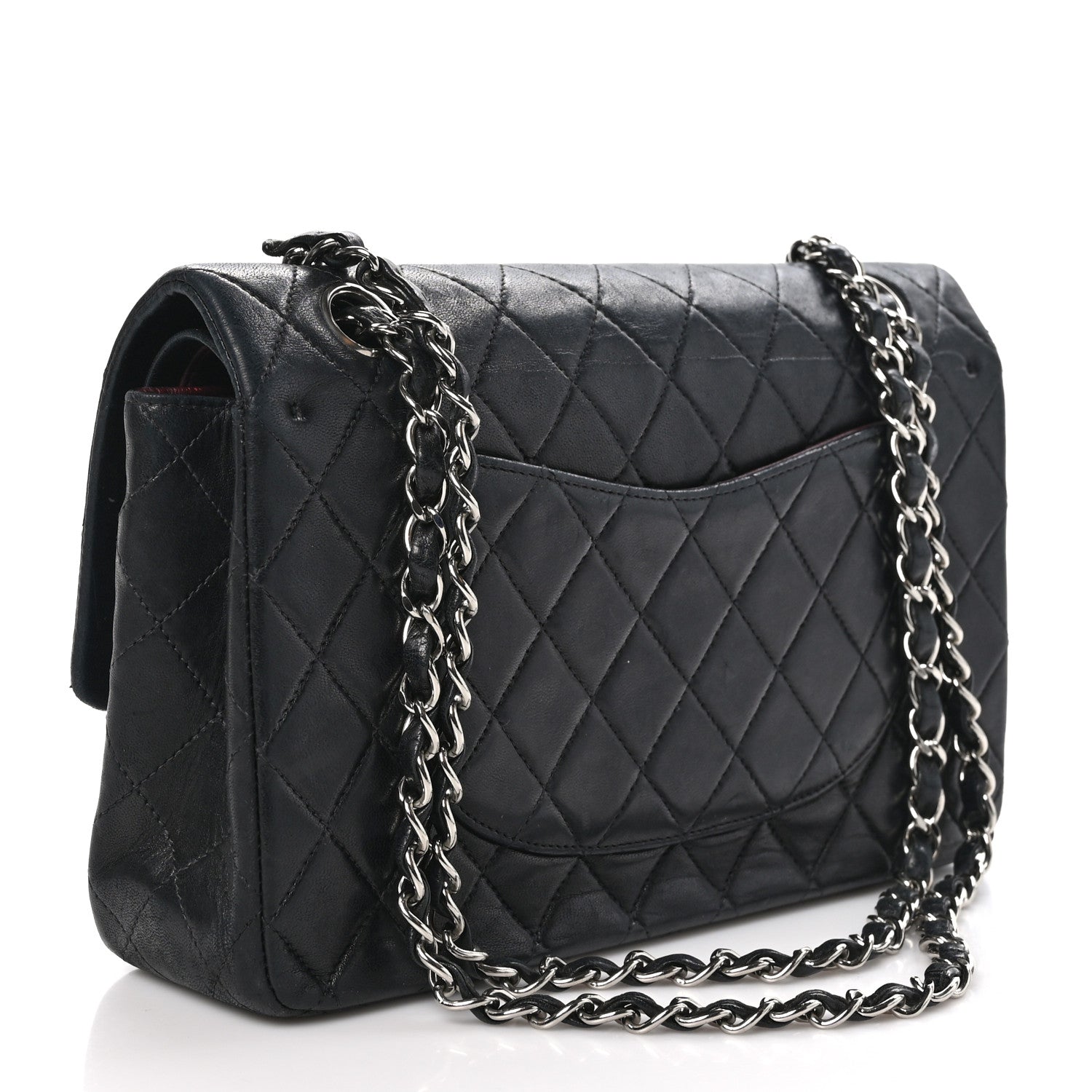 Chanel Lambskin Quilted Medium Double Flap Black 3 of 11